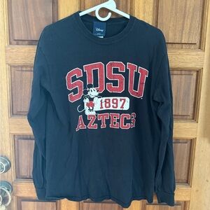 Disney Black Shirt with Red SDSU Aztecs Design